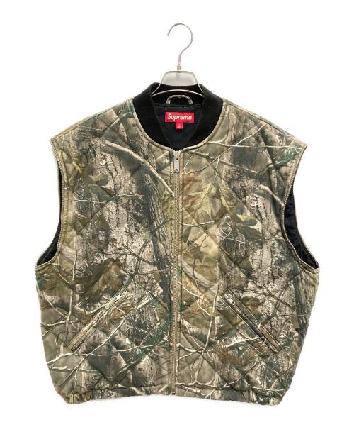 SUPREME（シュプリーム）Supreme (シュプリーム) Zip-Off Sleeve Quilted Bomber Jacket オリーブ サイズ:Lの古着・服飾アイテム
