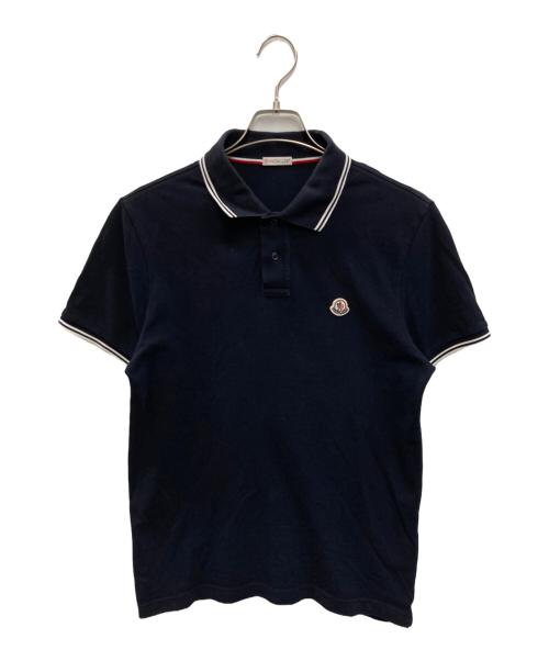 MONCLER（モンクレール）MONCLER (モンクレール) ロゴワッペンポロシャツ ネイビー サイズ:Mの古着・服飾アイテム