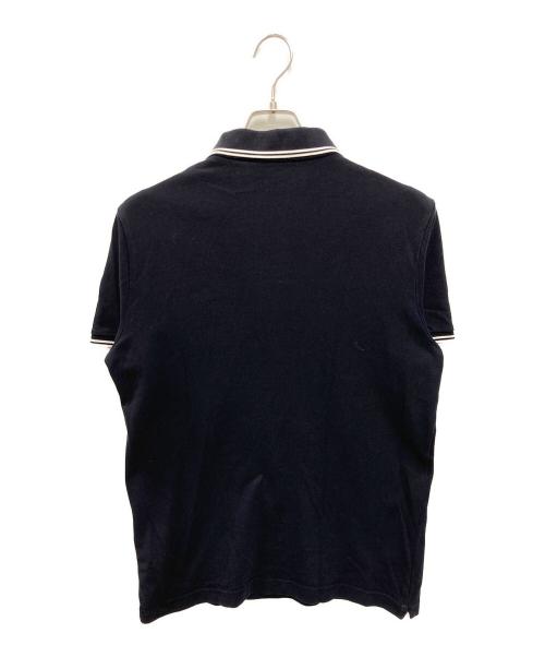 MONCLER（モンクレール）MONCLER (モンクレール) ロゴワッペンポロシャツ ネイビー サイズ:Mの古着・服飾アイテム