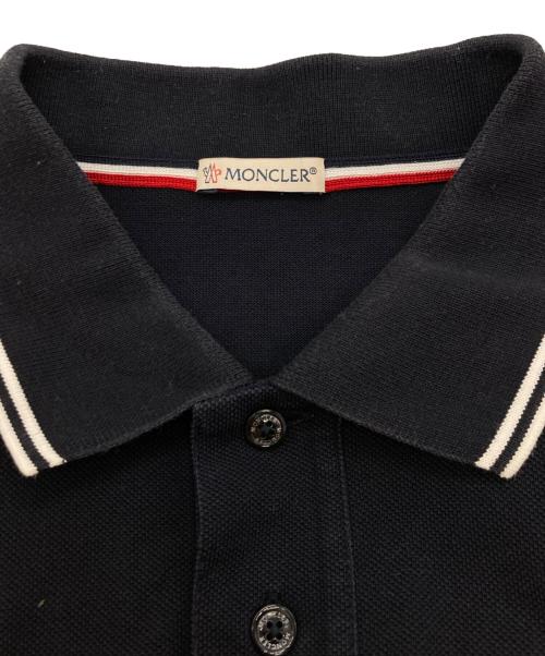 MONCLER（モンクレール）MONCLER (モンクレール) ロゴワッペンポロシャツ ネイビー サイズ:Mの古着・服飾アイテム