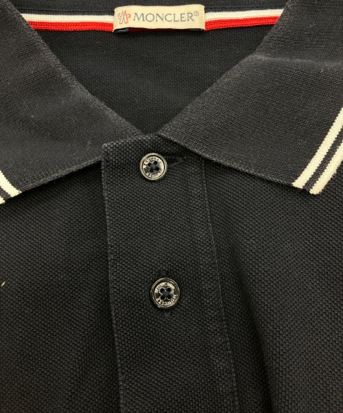 MONCLER（モンクレール）MONCLER (モンクレール) ロゴワッペンポロシャツ ネイビー サイズ:Mの古着・服飾アイテム
