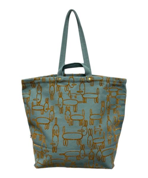 mina perhonen（ミナ ペルホネン）mina perhonen (ミナ ペルホネン) BEAMS (ビームス) pino tote bag M グリーン 未使用品の古着・服飾アイテム