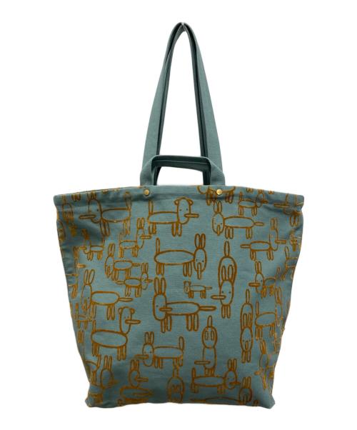 mina perhonen（ミナ ペルホネン）mina perhonen (ミナ ペルホネン) BEAMS (ビームス) pino tote bag M グリーン 未使用品の古着・服飾アイテム