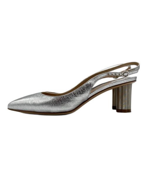 Salvatore Ferragamo（サルヴァトーレ フェラガモ）Salvatore Ferragamo (サルヴァトーレ フェラガモ) ヒールパンプス グレー サイズ:4 1/2 Dの古着・服飾アイテム