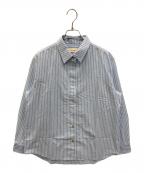 MEYAMEメヤメ）の古着「STRIPED SHIRT」｜ブルー