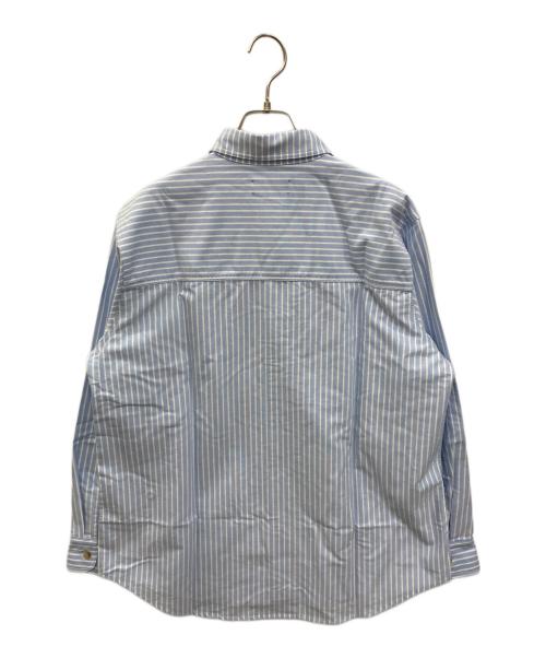 MEYAME（メヤメ）MEYAME (メヤメ) STRIPED SHIRT ブルー サイズ:FREEの古着・服飾アイテム