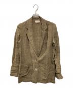 MEYAMEメヤメ）の古着「GLENCHECK LINEN JACKET」｜カーキ