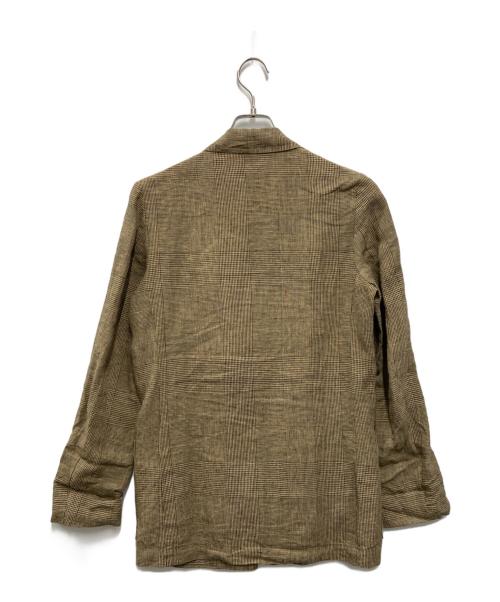 MEYAME（メヤメ）MEYAME (メヤメ) GLENCHECK LINEN JACKET カーキ サイズ:FREEの古着・服飾アイテム