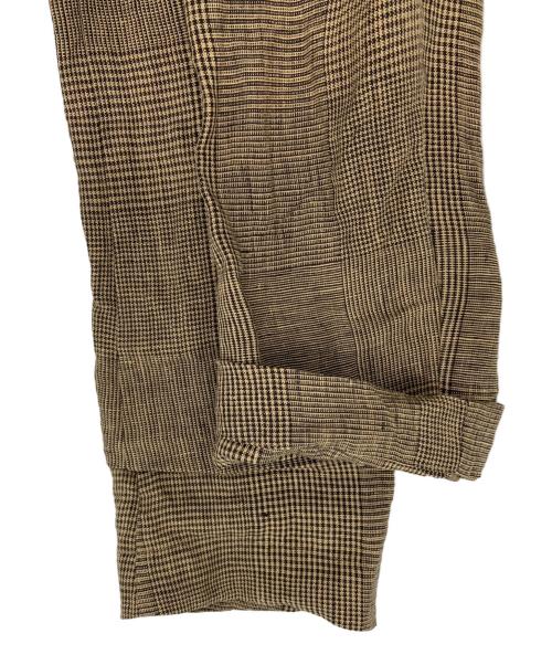 MEYAME（メヤメ）MEYAME (メヤメ) GLENCHECK LINEN JACKET カーキ サイズ:FREEの古着・服飾アイテム