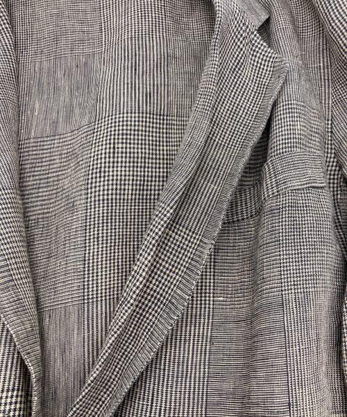 MEYAME（メヤメ）MEYAME (メヤメ) GLENCHECK LINEN JACKET カーキ サイズ:FREEの古着・服飾アイテム