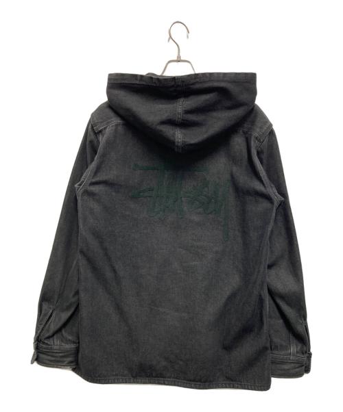 stussy（ステューシー）stussy (ステューシー) DENIM HOOD ZIP BLOUZON ブラック サイズ:Lの古着・服飾アイテム