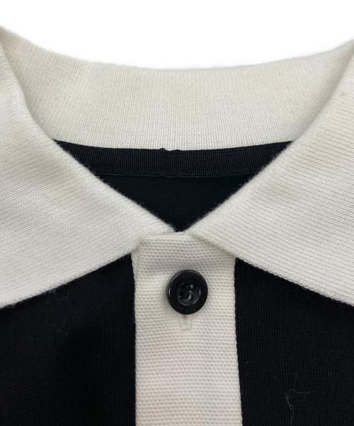 sacai（サカイ）sacai (サカイ) アシンメトリーポロシャツ ブラック サイズ:FREEの古着・服飾アイテム