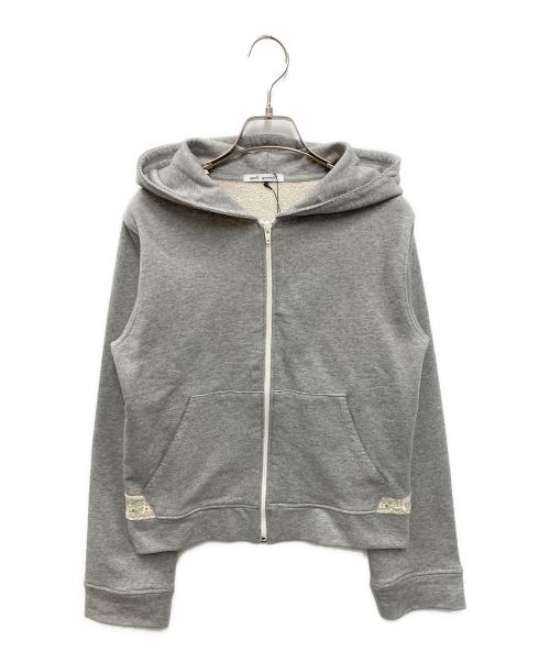 GABI GAMEL（ガビ ガメル）GABI GAMEL (ガビ ガメル) レース ジップアップ フーディー グレー サイズ:FREEの古着・服飾アイテム