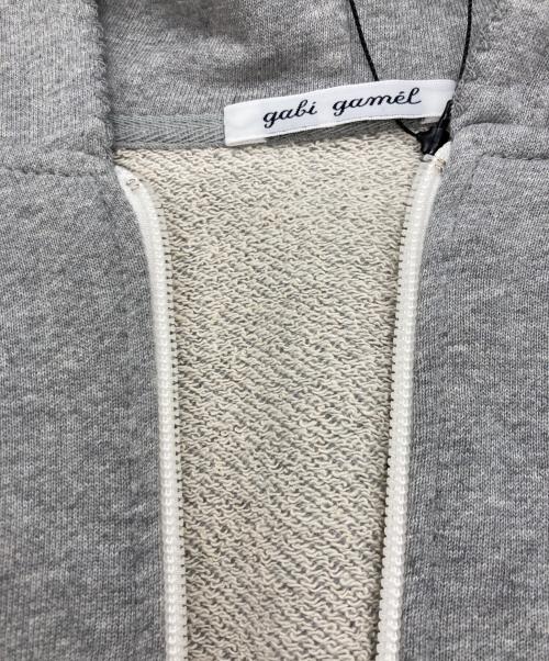 GABI GAMEL（ガビ ガメル）GABI GAMEL (ガビ ガメル) レース ジップアップ フーディー グレー サイズ:FREEの古着・服飾アイテム