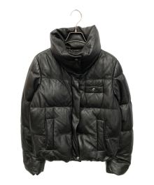 COACH（コーチ）の古着「ラムレザーダウンジャケット」｜ブラック