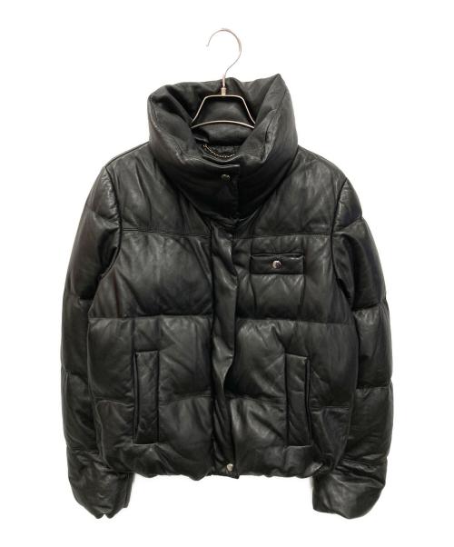 COACH（コーチ）COACH (コーチ) ラムレザーダウンジャケット ブラックの古着・服飾アイテム