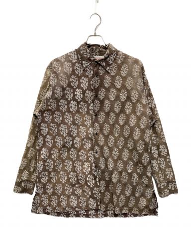 中古・古着通販】NICENESS (ナイスネス) LEE flower shirt ブラウン