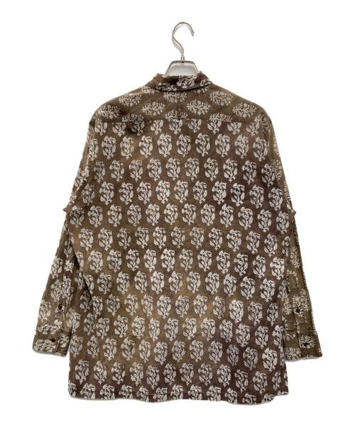 NICENESS（ナイスネス）NICENESS (ナイスネス) LEE flower shirt ブラウン サイズ:Mの古着・服飾アイテム