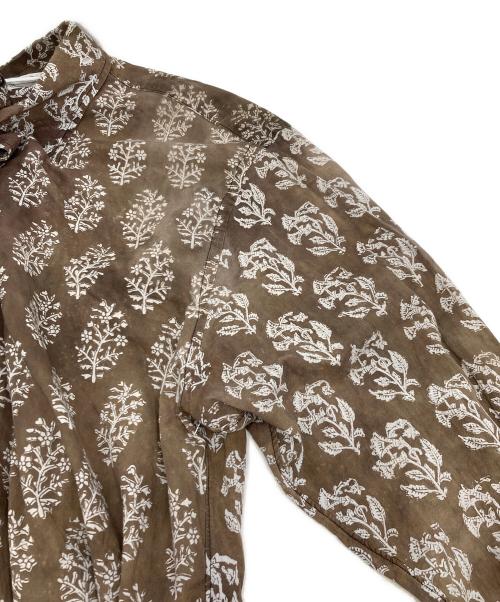 NICENESS（ナイスネス）NICENESS (ナイスネス) LEE flower shirt ブラウン サイズ:Mの古着・服飾アイテム