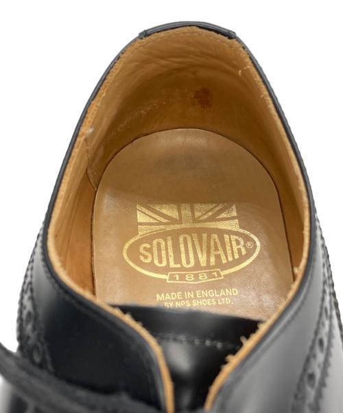 SOLOVAIR（ソロヴェアー）SOLOVAIR (ソロヴェアー) ウィングチップシューズ ブラック サイズ:7の古着・服飾アイテム