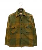 FIVE BROTHERファイブブラザー）の古着「【古着】50s ウール ネルシャツ」｜カーキ