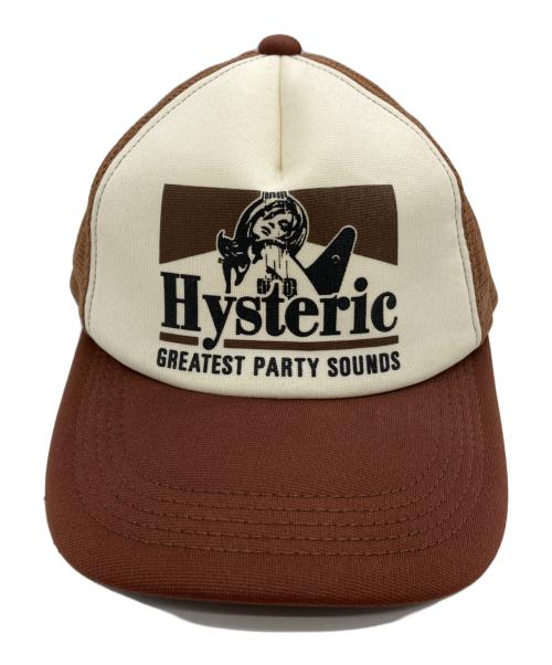 Hysteric Glamour（ヒステリックグラマー）Hysteric Glamour (ヒステリックグラマー) GUITAR GIRL メッシュキャップ ブラウン サイズ:FREEの古着・服飾アイテム