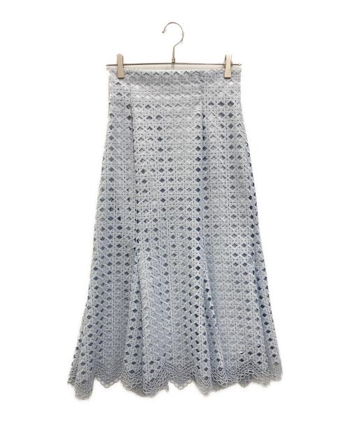 CELFORD（セルフォード）CELFORD (セルフォード) ツイストレースマーメイドスカート ブルー サイズ:38の古着・服飾アイテム
