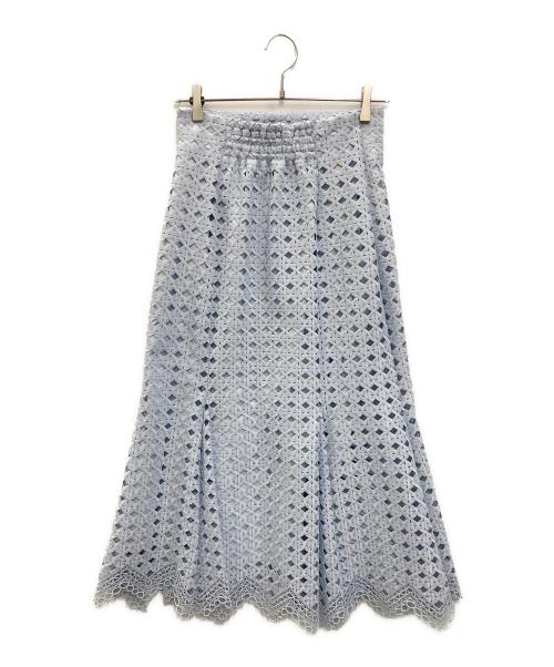 CELFORD（セルフォード）CELFORD (セルフォード) ツイストレースマーメイドスカート ブルー サイズ:38の古着・服飾アイテム