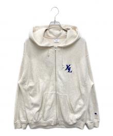 Champion REVERSE WEAVE×X-LARGE（チャンピオン リバース ウィーブ×エクストララージ）の古着「ZIPUP HOODED SWEATSHIRT」｜アイボリー
