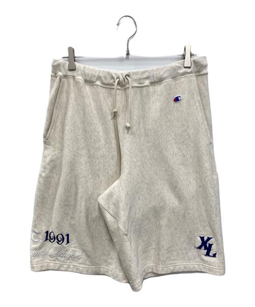 Champion REVERSE WEAVE（チャンピオン リバース ウィーブ）Champion REVERSE WEAVE (チャンピオン リバース ウィーブ) X-LARGE (エクストララージ) SWEAT SHORTS アイボリー サイズ:Lの古着・服飾アイテム