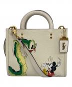 COACH×DISNEYコーチ×ディズニー）の古着「ローグ25キャタピラー2WAYショルダーバッグ」｜ホワイト