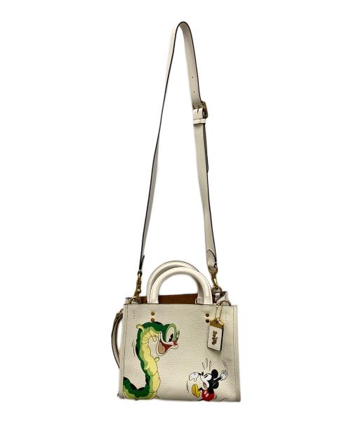 COACH（コーチ）COACH (コーチ) Disney (ディズニー) ローグ25キャタピラー2WAYショルダーバッグ ホワイトの古着・服飾アイテム