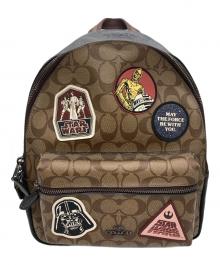 COACH×STAR WARS（コーチ×スターウォーズ）の古着「コラボシグネチャーリュック」｜ベージュ