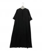 saharaサハラ）の古着「Slit Neck Silky Dress」｜ブラック