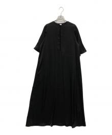 sahara（サハラ）の古着「Slit Neck Silky Dress」｜ブラック