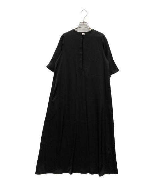sahara（サハラ）sahara (サハラ) Slit Neck Silky Dress ブラック サイズ:FREEの古着・服飾アイテム