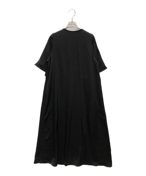 sahara（サハラ）sahara (サハラ) Slit Neck Silky Dress ブラック サイズ:FREEの古着・服飾アイテム