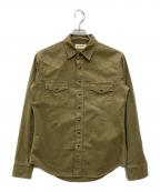 Saint Laurent Parisサンローランパリ）の古着「デニムウエスタンシャツ」｜オリーブ