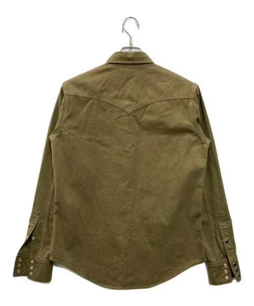 Saint Laurent Paris（サンローランパリ）Saint Laurent Paris (サンローランパリ) デニムウエスタンシャツ オリーブ サイズ:Sの古着・服飾アイテム