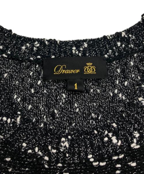 DRAWER（ドゥロワー）Drawer (ドゥロワー) ツイード切替ワンピース ブラック サイズ:1の古着・服飾アイテム