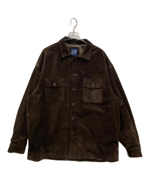 GAP（ギャップ）GAP (ギャップ) スウェードレザージャケット ブラウン サイズ:XXLの古着・服飾アイテム