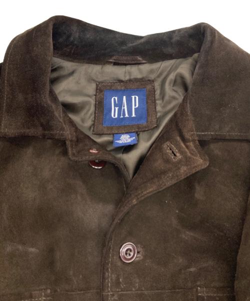 GAP（ギャップ）GAP (ギャップ) スウェードレザージャケット ブラウン サイズ:XXLの古着・服飾アイテム