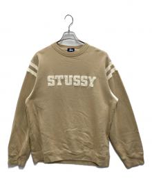 stussy（ステューシー）の古着「ワッペンロゴクルーネックスウェット」｜ベージュ