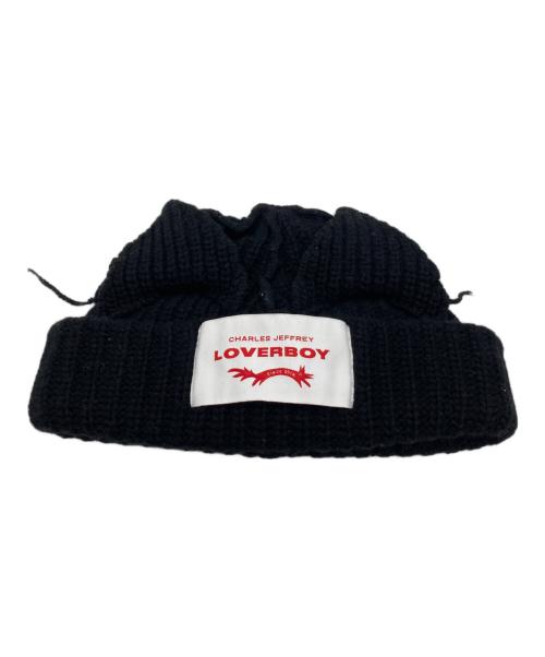CHARLES JEFFREY LOVERBOY（チャールズ ジェフリー ラバーボーイ）CHARLES JEFFREY LOVERBOY (チャールズ ジェフリー ラバーボーイ) ニット帽 ブラックの古着・服飾アイテム