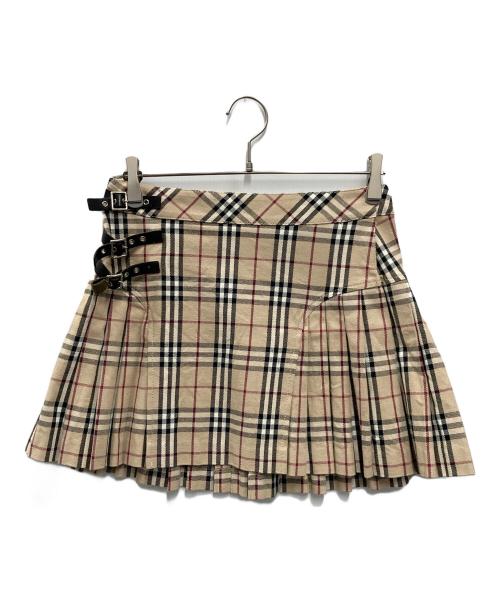 BURBERRY BLUE LABEL（バーバリー ブルー レーベル）BURBERRY BLUE LABEL (バーバリー ブルー レーベル) ノヴァチェックミニスカート ベージュ サイズ:SIZE 38の古着・服飾アイテム