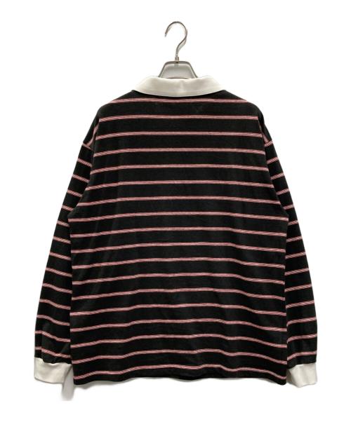 rosy monster（ロージーモンスター）rosy monster (ロージーモンスター) ポロシャツ ブラック×レッド サイズ:Fの古着・服飾アイテム