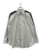 nagonstansナゴンスタンス）の古着「shirt×cut long-sleeves t-shirt」｜ホワイト×ブラック