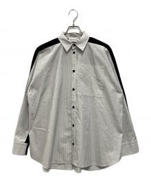 nagonstans（ナゴンスタンス）の古着「shirt×cut long-sleeves t-shirt」｜ホワイト×ブラック