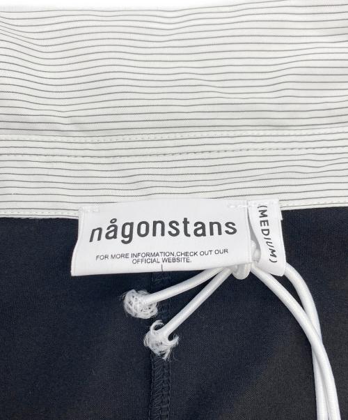 nagonstans（ナゴンスタンス）nagonstans (ナゴンスタンス) shirt×cut long-sleeves t-shirt ホワイト×ブラック サイズ:MEDIUMの古着・服飾アイテム