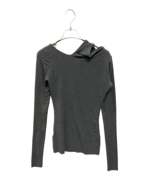cygne（シーニュ）cygne (シーニュ) ショルダーオープンカットオフT Colas グレーの古着・服飾アイテム
